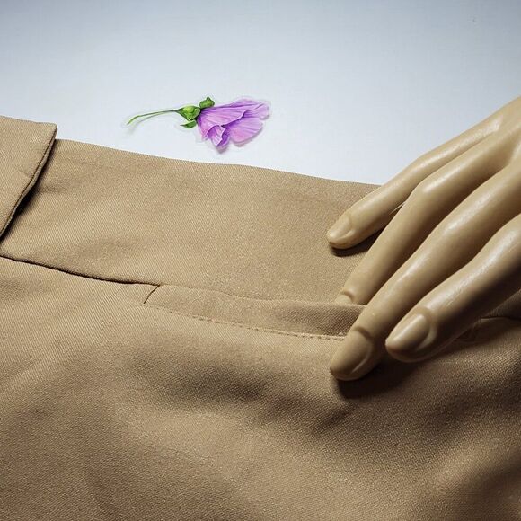 Larry Levine, Sport Stretch, Tan Women's Dress Pants, Size 12 - Picture 5 of 8